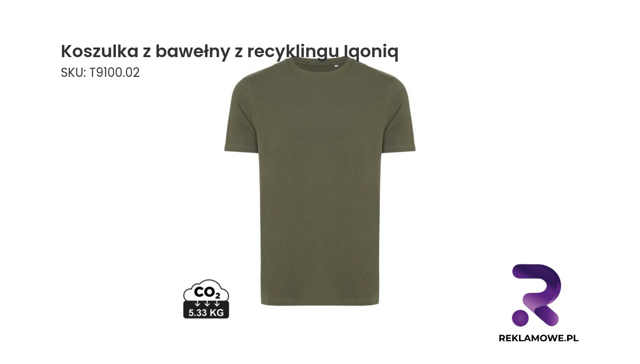 Koszulka z bawełny z recyklingu marki Iqoniq
