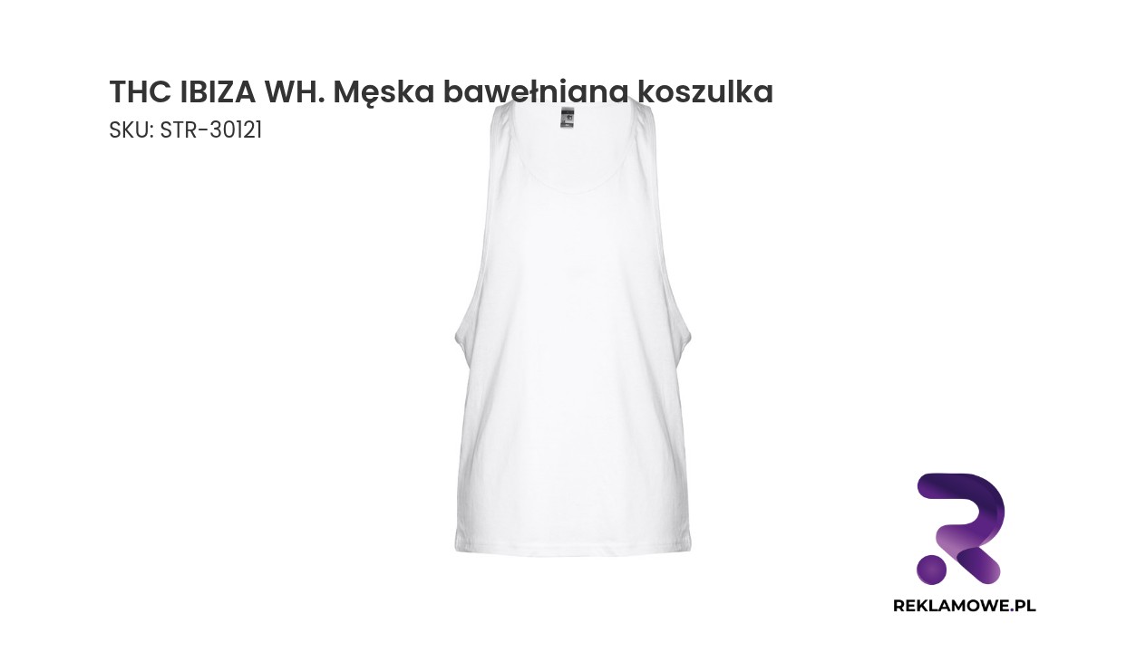 Męska bawełniana koszulka THC IBIZA w kolorze białym