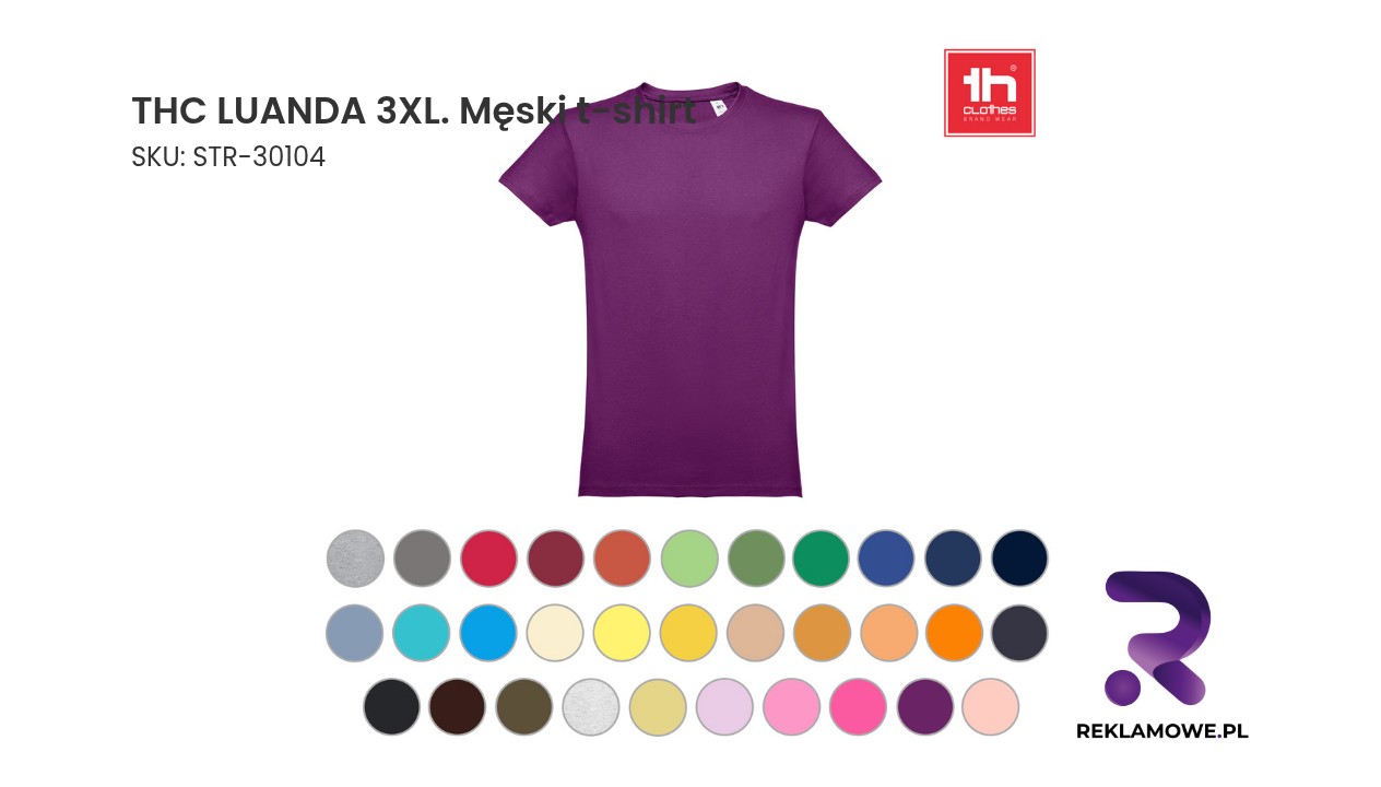 Męski t-shirt THC Luanda rozmiar 3XL