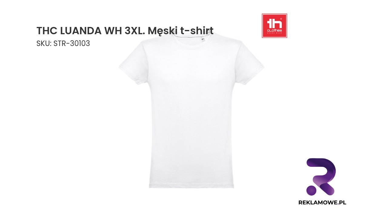 Męski t-shirt THC LUANDA WH rozmiar 3XL