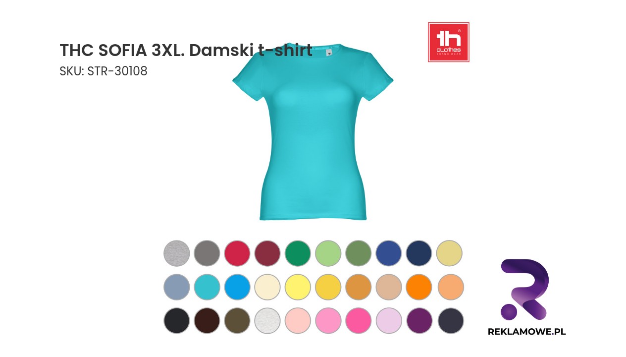 Damski t-shirt THC SOFIA rozmiar 3XL