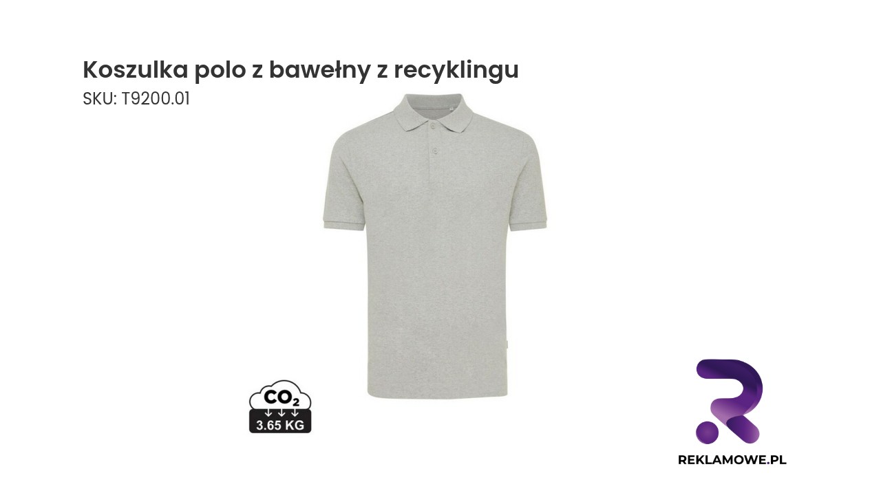 Koszulka polo z bawełny z recyklingu