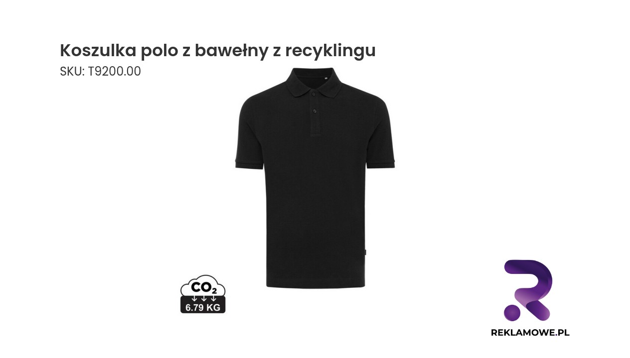 Koszulka polo z bawełny z recyklingu