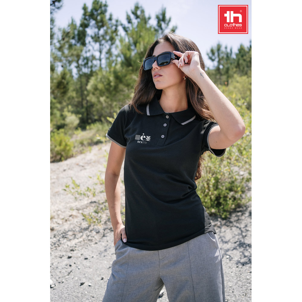 THC ROME WOMEN. Damski slim fit polo t-shirt 30139_set
