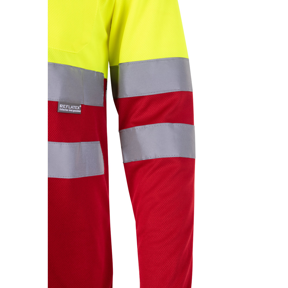 Koszulka reklamowa vl vulcan. dwukolorowa koszulka polo w ptasie oczy (160 g/m²) z długimi rękawami, z poliestru (100%) 36067_205-f VL VULCAN. Dwukolorowa koszulka polo w ptasie oczy (160 g/m²) z długimi rękawami, z poliestru (100%) 36067_205-f