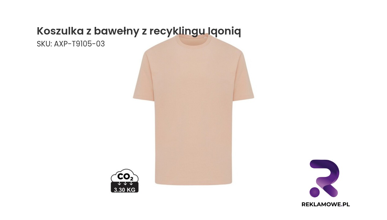Koszulka z bawełny z recyklingu Iqoniq – ekologiczna koszulka bawełniana