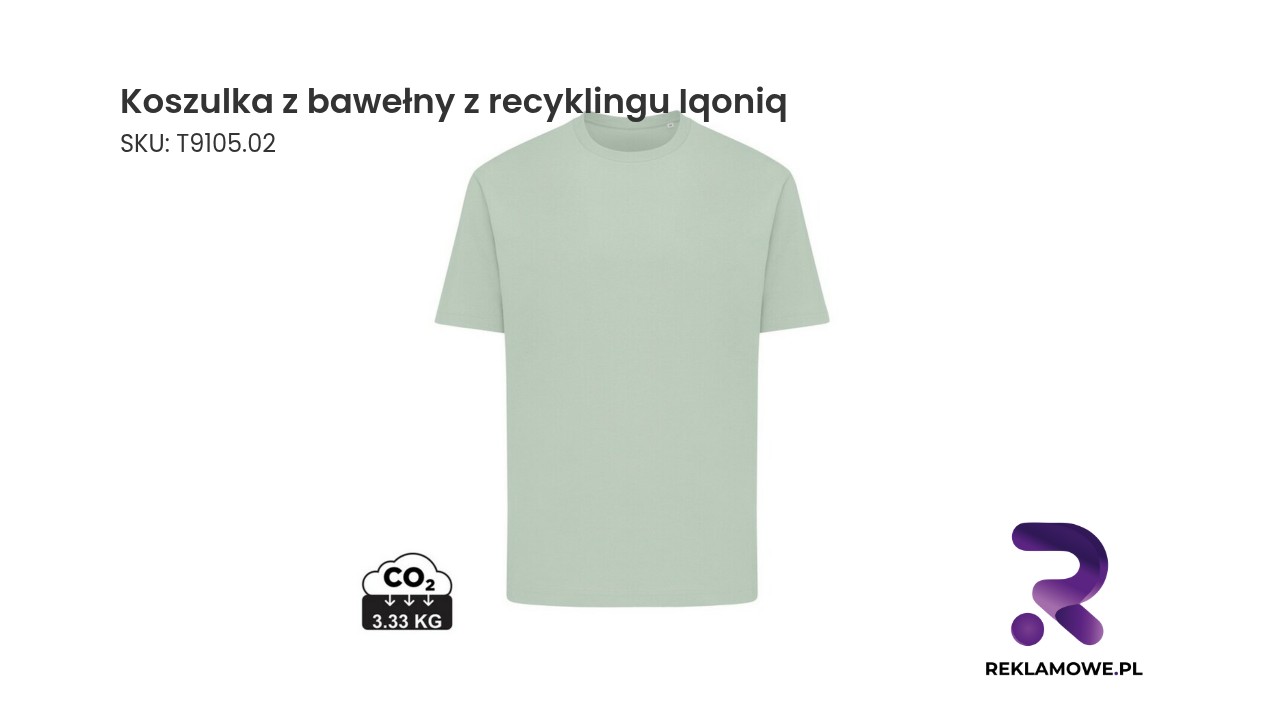 Koszulka z bawełny z recyklingu marki Iqoniq