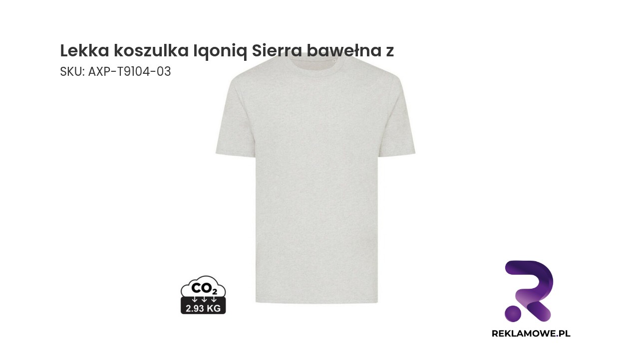 Lekka koszulka Iqoniq Sierra, bawełna z recyklingu Lekka koszulka Iqoniq Sierra z bawełny – wygodna koszulka bawełniana