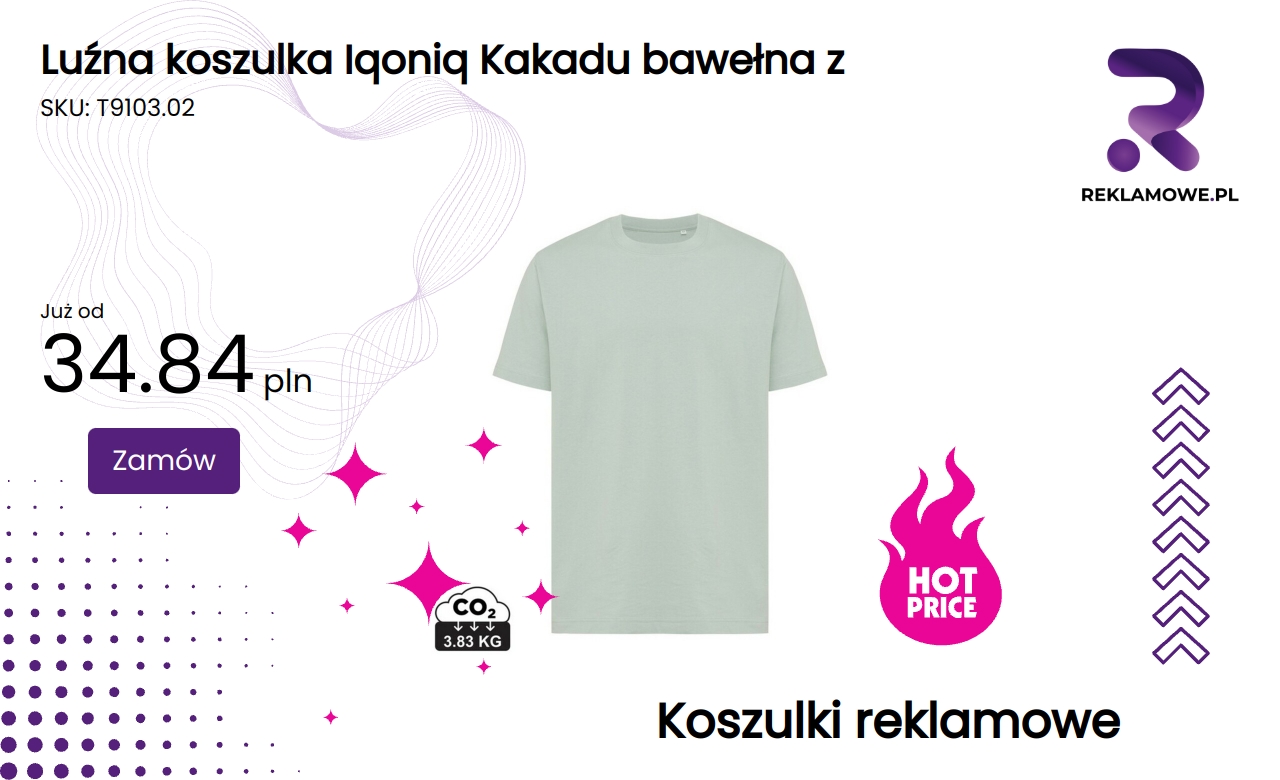 Luźna koszulka Iqoniq Kakadu bawełna