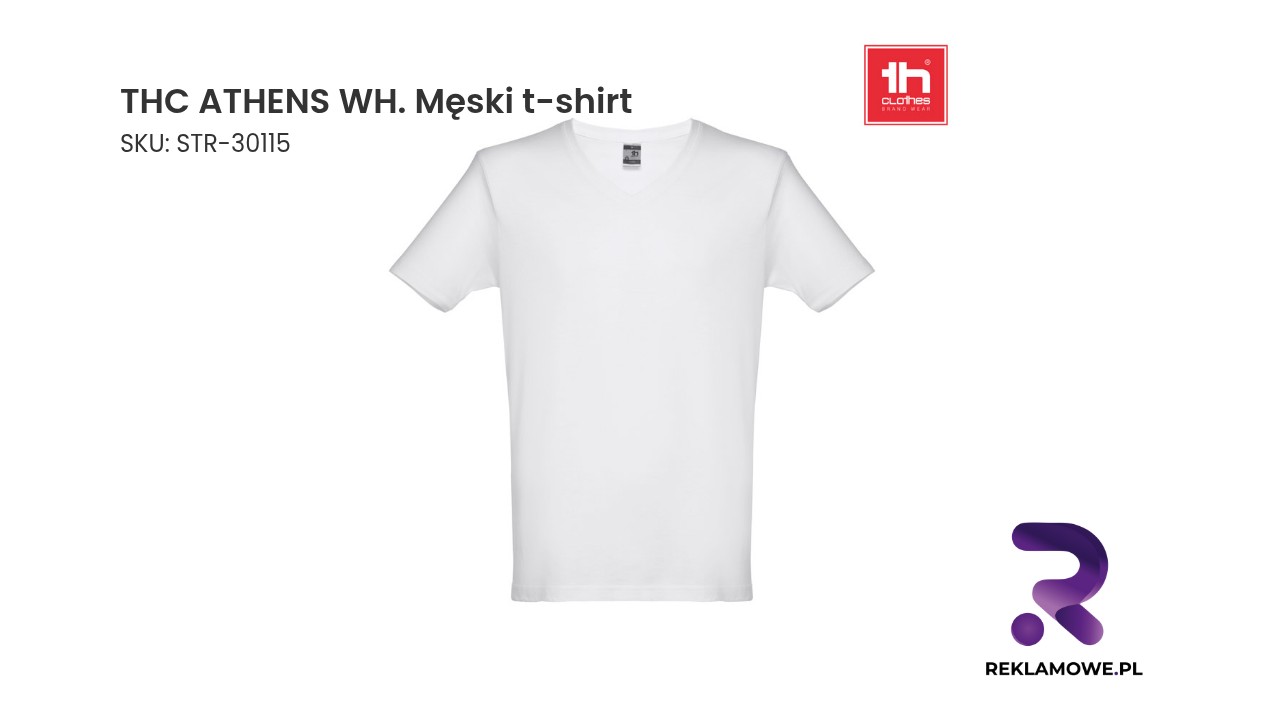 THC ATHENS WH męski t-shirt – biała koszulka męska