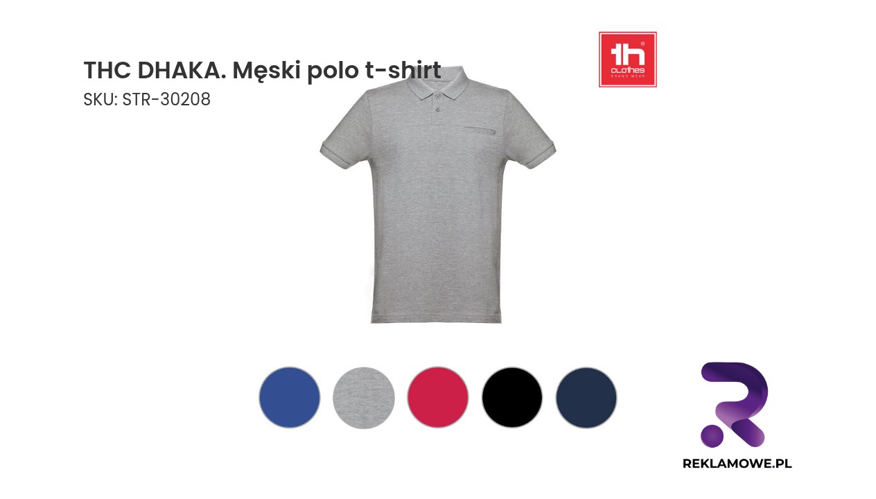 THC DHAKA męski polo t-shirt
